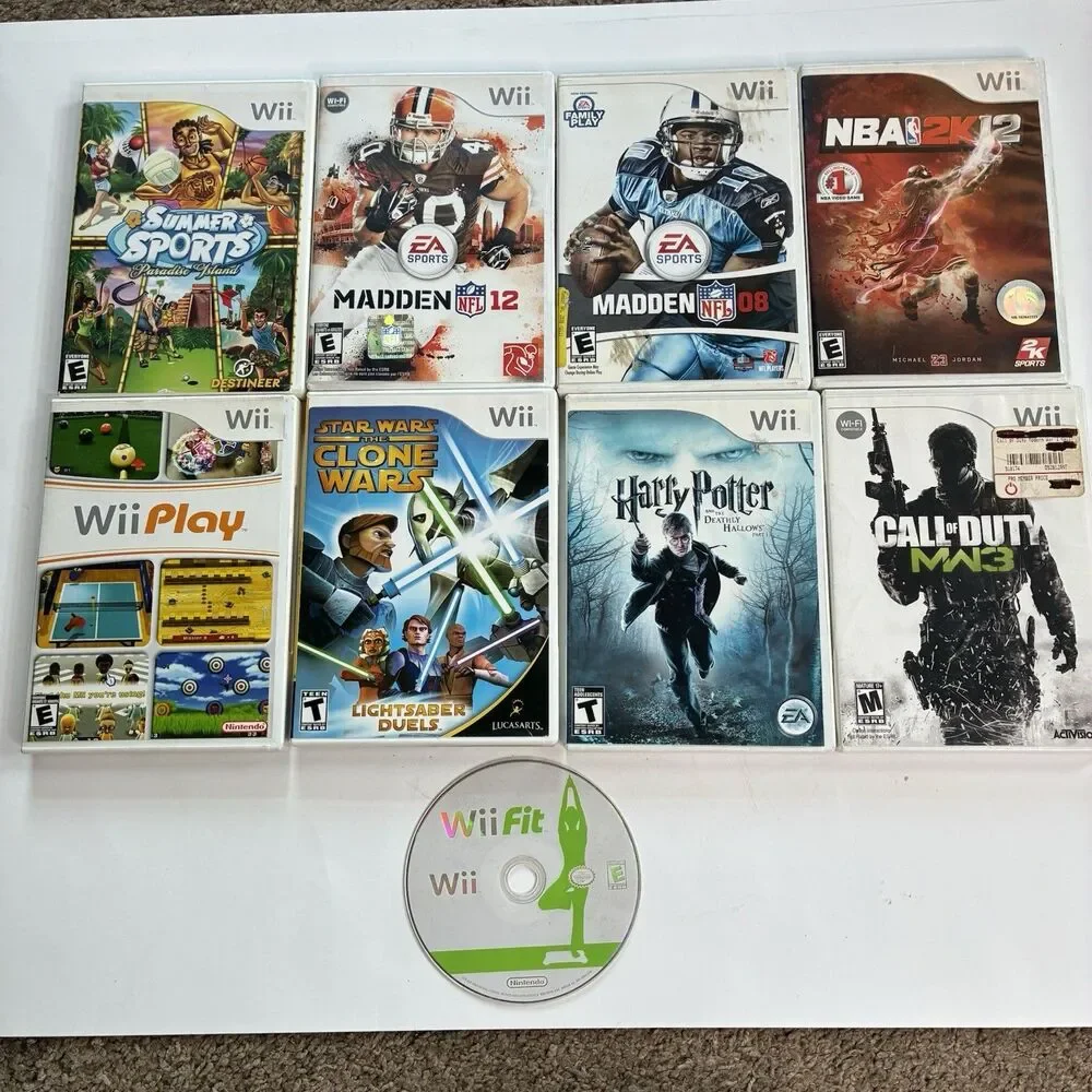 Lot of 9 Wii Games TESTED & WORKING Madden Football Call Of Duty Harry Potter